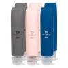 OneNine5 6-Pack of 65ml Grey Silicone & Reusable Travel Bottles. TSA/Airline Approved. With Squeezy, Refillable & Leak-Proof 