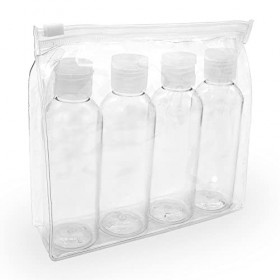 Bouteilles de voyage réutilisables pour articles de toilette avec trousse de toilette, mini conteneurs compacts pour shampooi