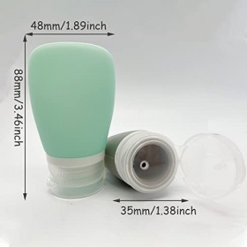 Rechargeables Flacons Souples en Silicone Bouteilles de Voyage à Remplir Silicone Rechargeables Flacons de Voyage Anti-fuite 