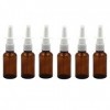UPSTORE Lot de 6 flacons vaporisateurs nasaux vides rechargeables en verre ambré de 30 ml, ambre, 6 Count Pack of 1 