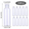 10 Pcs Flacon Vide Voyage, 100ml Flacon avec Flip Cap Vide Rechargeable Bouteille de Voyage pour Cosmétiques, Lotion, Crème, 