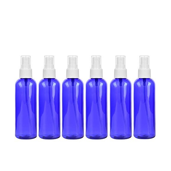 Yalbdopo Lot de 6 flacons vaporisateurs vides en plastique de 50 ml avec brume fine pour les huiles essentielles, les parfums