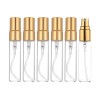 Lot de 10 mini atomiseurs rechargeables transparents de 5 ml - Flacon de parfum de voyage - Bouteille vide pour fête - Outil 