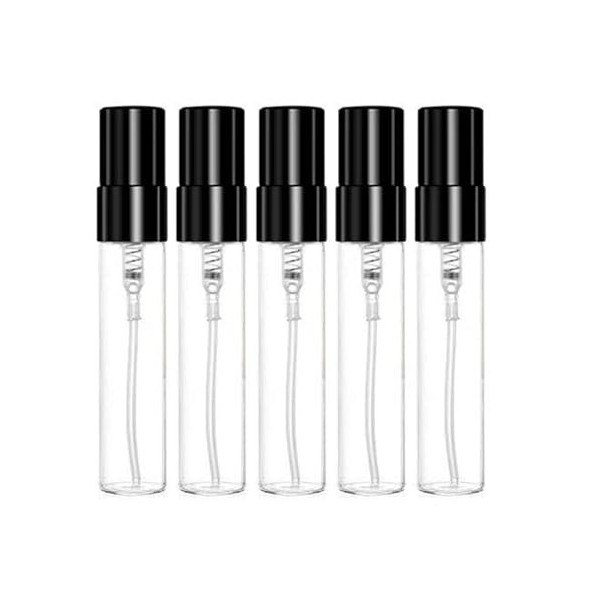 Lot de 10 mini atomiseurs rechargeables transparents de 5 ml - Flacon de parfum de voyage - Bouteille vide pour fête - Outil 