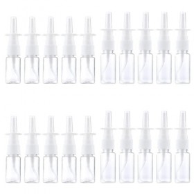 Lot de 20 flacons pulvérisateurs rechargeables à injection directe - En plastique - Pour la maison et les voyages - Blanc - 1