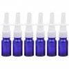 ericotry Lot de 6 vaporisateurs nasaux vides en verre bleu rechargeables pour le maquillage, leau, leau colloïdale et plus 