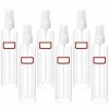 Foxbown Lot de 6 flacons pulvérisateurs rechargeables avec étiquettes, 40 ml, vides et transparents à brume fine