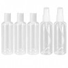 Lot de 5 flacons de voyage pour articles de toilette, 100 ml, mini vaporisateurs vides en plastique rechargeables, conteneurs