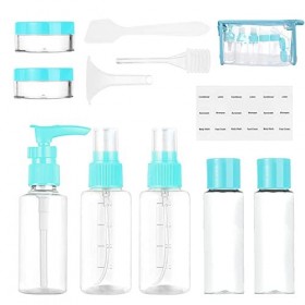 Lot de 12 bouteilles de voyage rechargeables de 40 ml avec sac de rangement