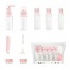 Lot de 10 bouteilles de voyage rechargeables de 40 ml - Anti-fuite - Pour articles de toilette, cosmétiques, shampooing avec 