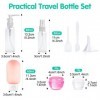 Lot de 13 bouteilles de voyage pour articles de toilette, étanches et rechargeables, conteneurs vides de liquide, bouteilles 