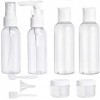 Lot de 9 flacons de toilette de voyage pour articles de toilette, accessoires de voyage pour shampooing, après-shampooing, lo