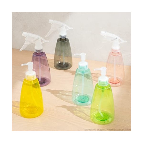 Youngever Lot de 6 Vaporisateur Vide Plastique 360ML, Bouteille Pulverisateur 360ML, Flacons Pulvérisateurs en 6 Couleur