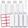 Liftroad Flacon Voyage – 8 Bouteilles 100ml Vides en Plastique Transparent – Kit Voyage Flacons avec 2 Entonnoirs & 8 étiquet