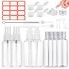 Lot de 21 Pièces Kit Voyage transparents, 100 ml Flacons Vide de Voyage, Ensemble Flacon Spray Vide, contenants liquides rech