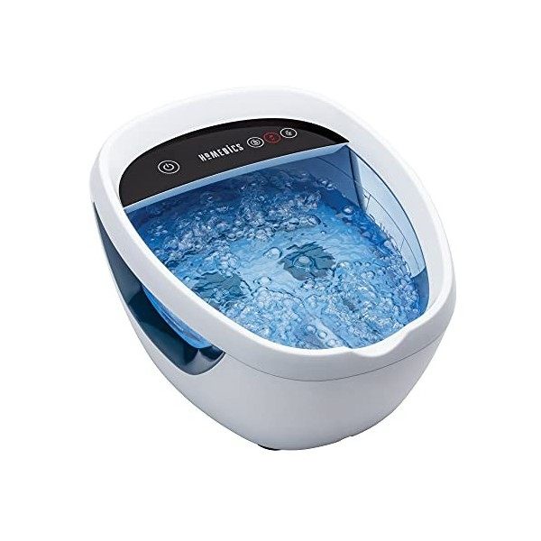 HoMedics Spa pour Pied – Bain a remous et Masseur pour les pieds avec Chaleur – Bain à Bulles avec Bande Turbo, Pierre Ponce 