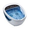 HoMedics Spa pour Pied – Bain a remous et Masseur pour les pieds avec Chaleur – Bain à Bulles avec Bande Turbo, Pierre Ponce 