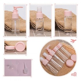 CLDESTINY 13 Pcs Flacon Voyage Avion,Contenant Voyage,Bouteille de Voyage Cosmetique,Flacon en Plastique Transparent pour Sha