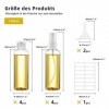 Ysimple Lot de 8 bouteilles de voyage, 100 ml, flacon pulvérisateur en plastique transparent vide avec entonnoir pour parfum,