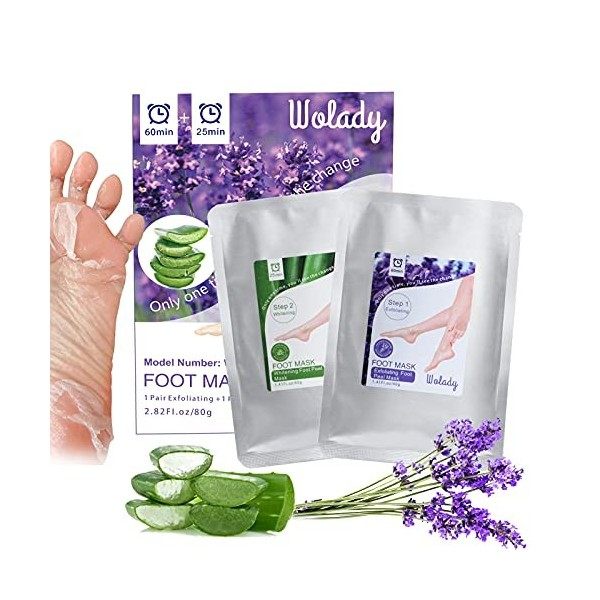 Masque Peeling Exfoliant Pieds Anti-callosités Chaussette Hydratante Soin Pieds Wolady Masque Exfoliant et Masque de Blanchim