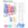 Opret Flacon de Voyage en Silicone, 18 Pcs 89ml Étanches Bouteille Vide Contenant Kit avec Étiquettes pour Shampoing, Lotion 