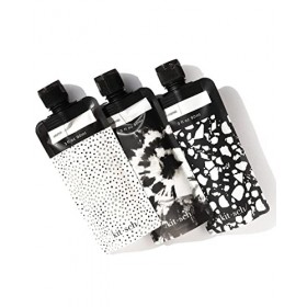 Kitsch Lot de Bouteilles de Voyage Rechargeables à Poche Plate - Bouteilles de Voyage étanches pour Articles de Toilette, Noi