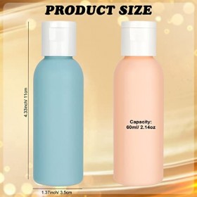 Vspek Flacons de Voyage, 4 Pcs 60ml Étanches Bouteille de Voyage PE avec Étiquettes, Accessoires de Voyage Aéroport Contenant