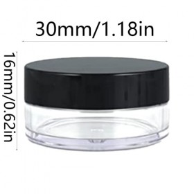 Contenants Cosmétiques, 4 Pièces Pots Déchantillons de Voyage, Petite Pots Ronds Clairs Vides, Mini Pots Cosmétiques Vide, p