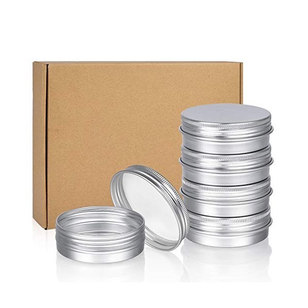 Sopito Boîtes de Conserve en Aluminium, 24 pièces 60ml Boîtes Rondes en métal de Petits contenants à Couvercle à vis en étain