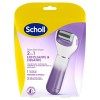 Scholl Routine Pieds Doux : Râpe Pieds électrique Rouleau Exfoliant et Lissant et Masque Pieds Très Hydratant Huile de Noix d