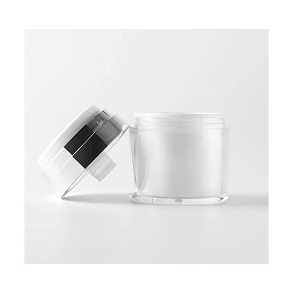 Gcroet Pots de Crème sous Vide, Pompe sans Air, 50ml Pompe Vide Rechargeable Bouteille Crème de Crème Portable Distributeur d