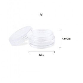 100 Pcs Pots en Plastique, Capsule, Pots de Maquillage, Pots déchantillons, récipients cosmétiques vides avec Couvercle pour