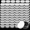 PINGEUI Lot de 100 pots cosmétiques ronds vides avec couvercles - 5 ml/5 g - Mini conteneurs déchantillons - Pots de voyage 