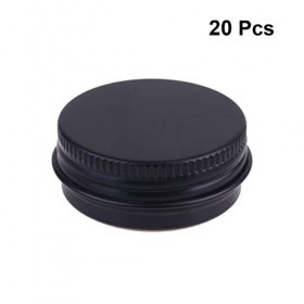 FRCOLOR Lot de 20 pots ronds vides en aluminium de 15 ml avec couvercle à vis pour cosmétiques, crèmes, échantillons, poudre 
