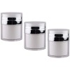 Minkissy Lot de 3 pots à pompe rechargeables sans air pour cosmétiques, crème pour le visage, maquillage, pots pour voyage, s