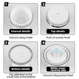 Taekooki Lot de 4 distributeurs de crème vides de 50 ml/50 g - Avec couvercle - Pour voyage, camping