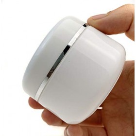 VASANA Lot de 6 pots en plastique blanc avec couvercle à vis dôme et recharge intérieure en PP vides pour maquillage, fard à 