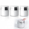 FineInno 3 Pièces Contenants Cosmétique 30ml Flacon Pompe Vide Airless Pump jar Rechargeable Pot à Pompe Airless Récipient Cr