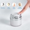 FineInno 3 Pièces Contenants Cosmétique 30ml Flacon Pompe Vide Airless Pump jar Rechargeable Pot à Pompe Airless Récipient Cr