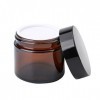 THETIS Pots en Verre Ronds 60ml 12 Pack - Les récipients cosmétiques vides avec doublures intérieures, couvercles Noirs et 