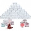 100 Pièces Pots Cosmétiques 5ml/5g Récipients pour Échantillons, Transparent Minuscules Pots à Échantillons, Mini Plastique R