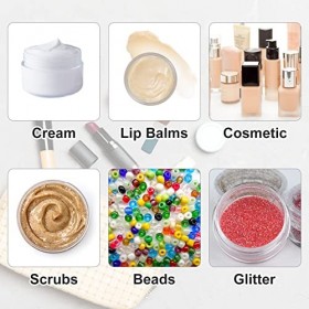 100 Pièces Pots Cosmétiques 5ml/5g Récipients pour Échantillons, Transparent Minuscules Pots à Échantillons, Mini Plastique R