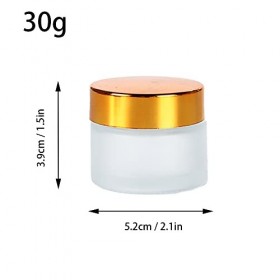 DFGF 6 Pièces Pot Cosmétique Vide, Pots Creme Vide En Verre, Pot En Verre 30ml, Récipient Cosmétique Avec Couvercle Pour Le B