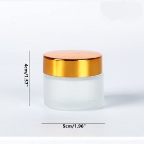 Lot de 10 pots vides en verre avec couvercles étanches dorés et doublure intérieure, pour lotion, crème, cosmétique 30 g 