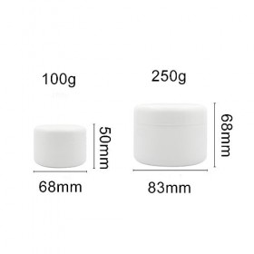 Lot de 6 pots de rangement vides rechargeables en plastique avec doublure intérieure et couvercle dôme pour maquillage, crème