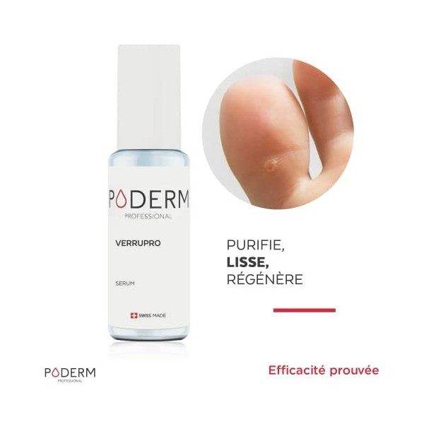 PODERM – VERRUPRO SOLUTION PIEDS-MAINS – Soin INDOLORE - Huile Sérum/Ingrédients 100% Naturels - Soin professionnel - Facile 