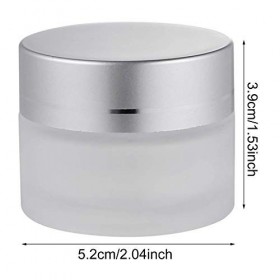 8 Pièces 30g / 30ml Contenant Cosmétique Vide Verre Transparente Petite Pots avec Mini Spatule pour Crème/Échantillons/Poudre
