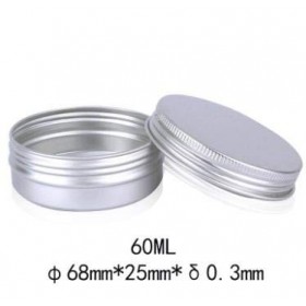 ProLeo Lot de 24 boîtes vides en aluminium Argenté 60 ml avec couvercle à visser pour baume à lèvres, lotion, crème, masques,