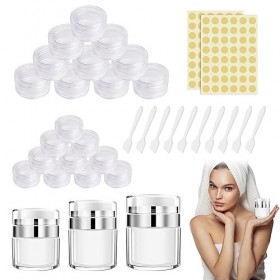 35 Pièces Drunk Elephant Creme Petit Pot Pot Cosmetique Vide Pot Creme Pot Vide Contenant à Crème pour Baume à Lèvres Cosméti