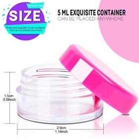 HNYYZL Lot de 55 récipients vides en plastique pour échantillons de 5 g pour fard à paupières, ongles, poudre, bijoux, cosmét